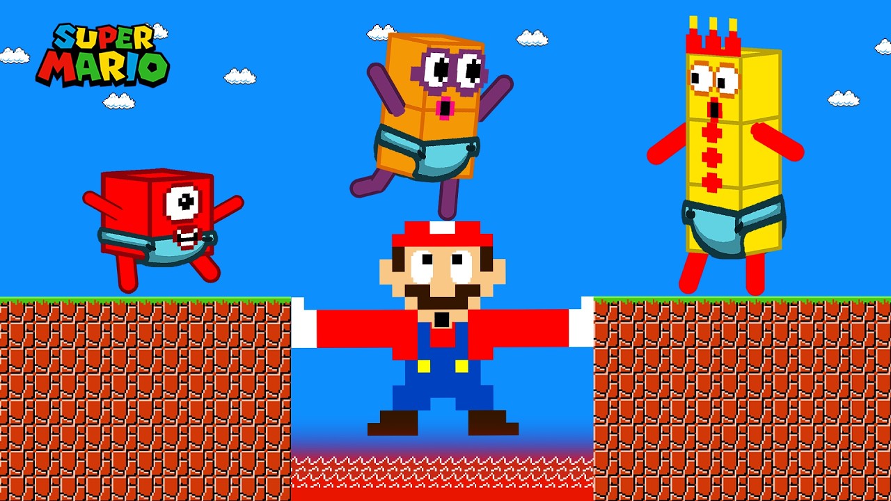 Finish the Pattern? Mario Help Number Babies in Bridge Crossing Challenge | Game Animation