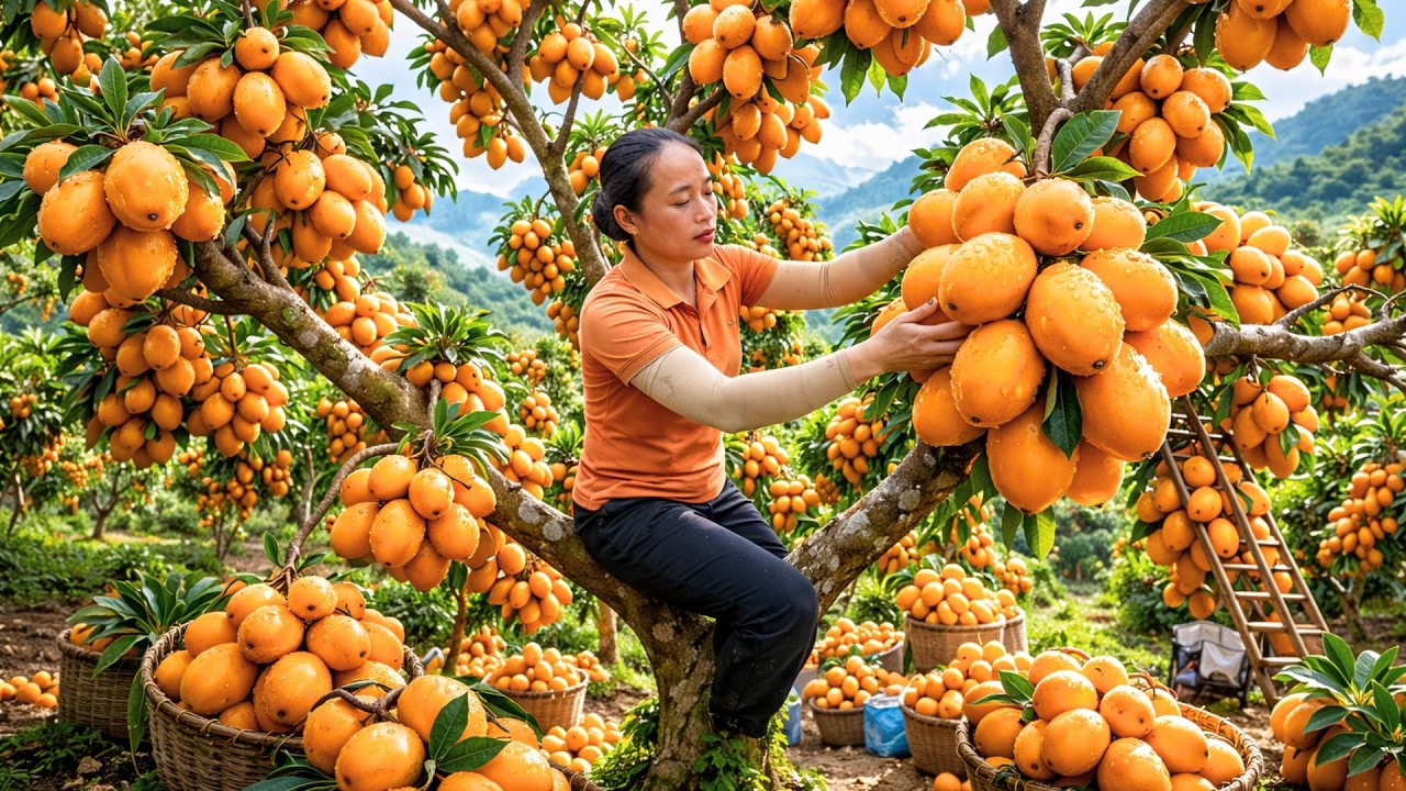 Harvesting 1000+ Lucuma Fruits And Bringing Them To The Market To Sell, How To Grow Wet Rice