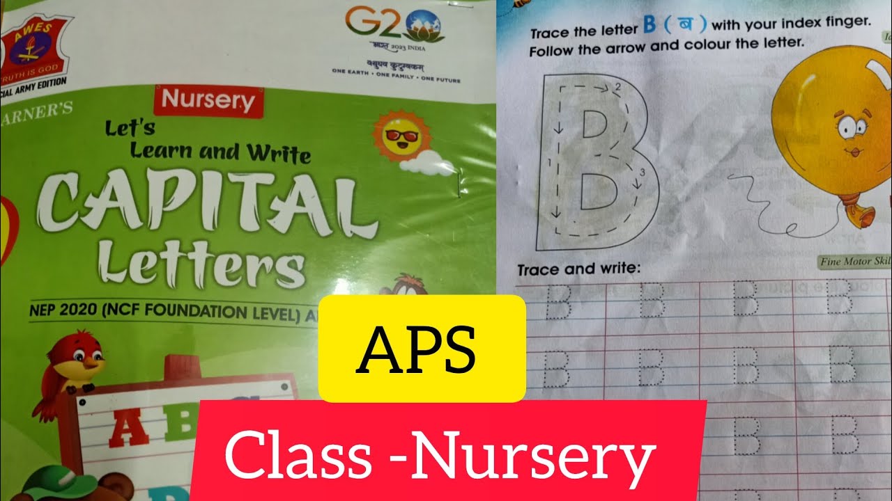 APS/Class -Nursery English Chapter -2 /Letter -(B)Lets Learn and Write Capital Letter (B)#apsschool