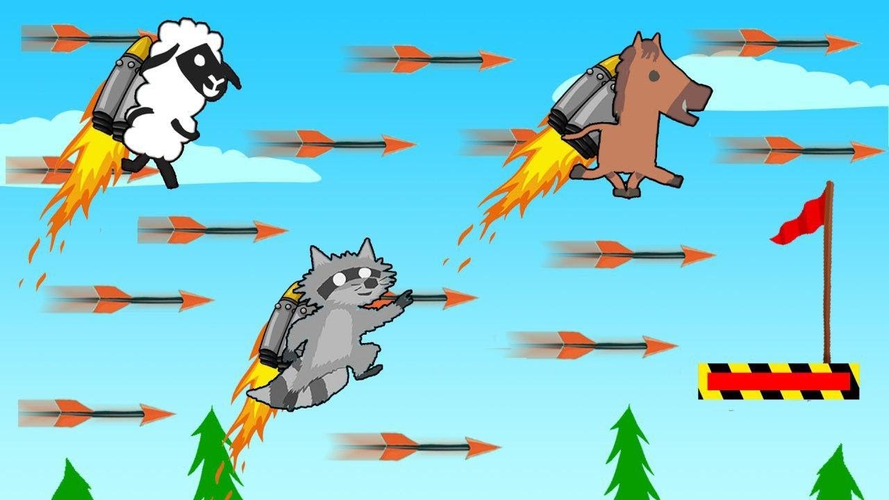ULTIMATE JET PACK Arrow Dodge CHALLENGE! (Ultimate Chicken Horse)