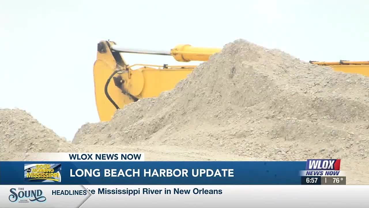Rock pile marks progress as Long Beach Harbor construction moves forward