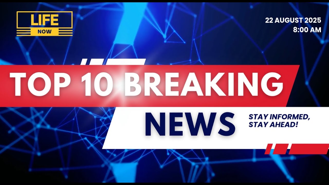 Top 10 Headlines — India Today | August 22, 2025 | Monsoon, AI, Space, Bollywood