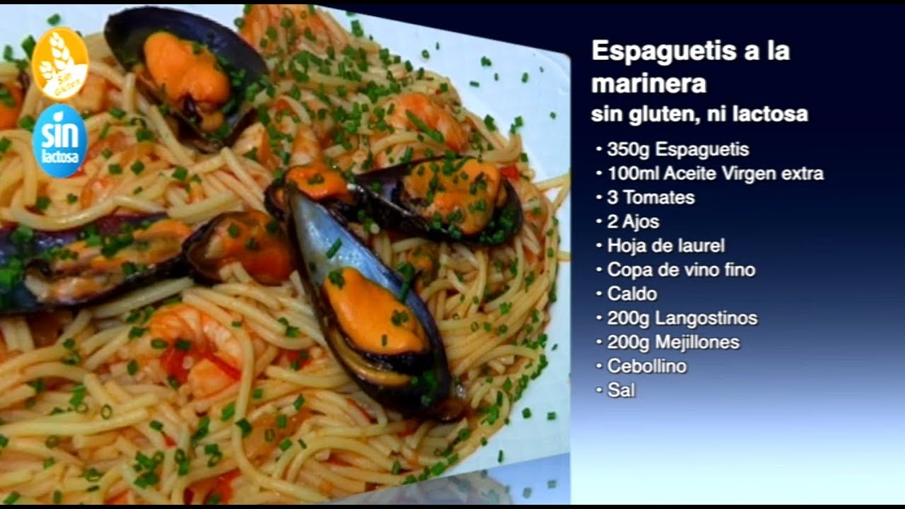 Receta de Espaguetis marinera sin gluten y sin lactosa, como se hace