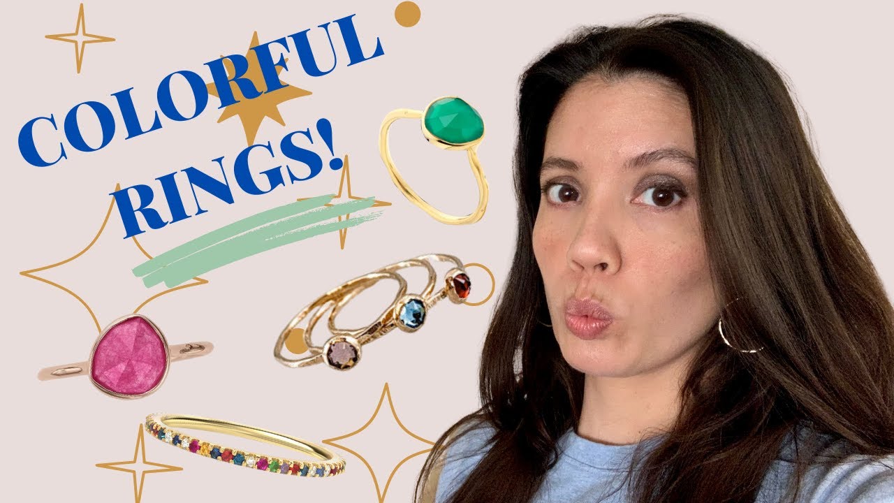 MID PRICED RING COLLECTION | stacking gemstone rings | statement gold rings | colorful jewelry