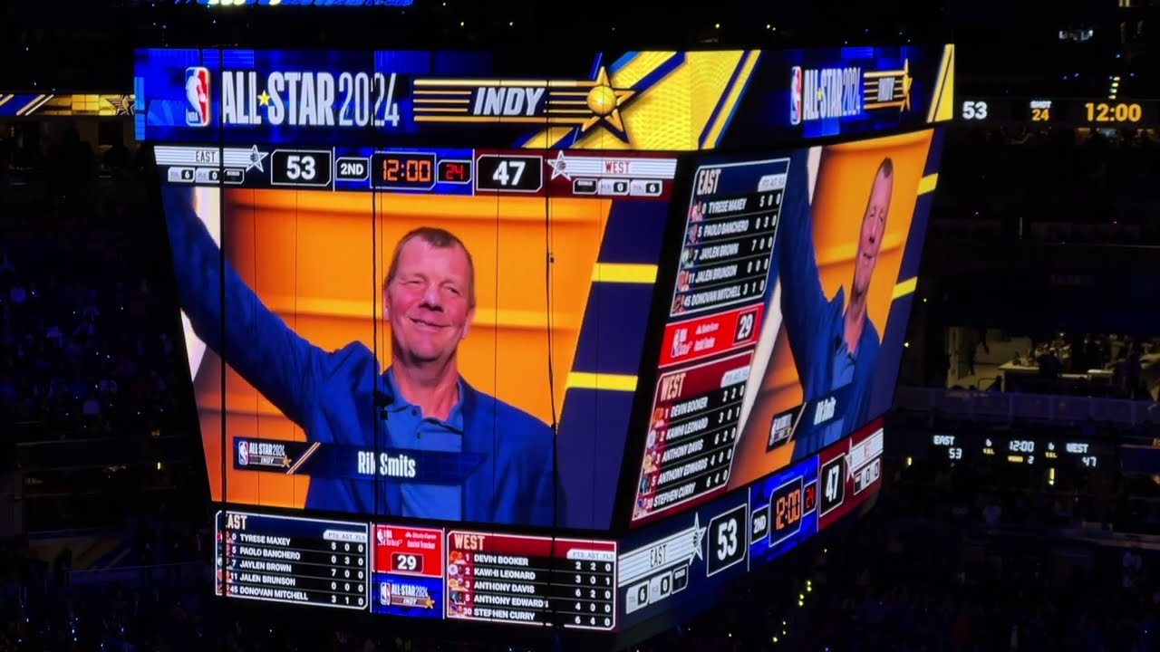 Pacers legends introduced after the first quarter of the 2024 NBA All-Star Game