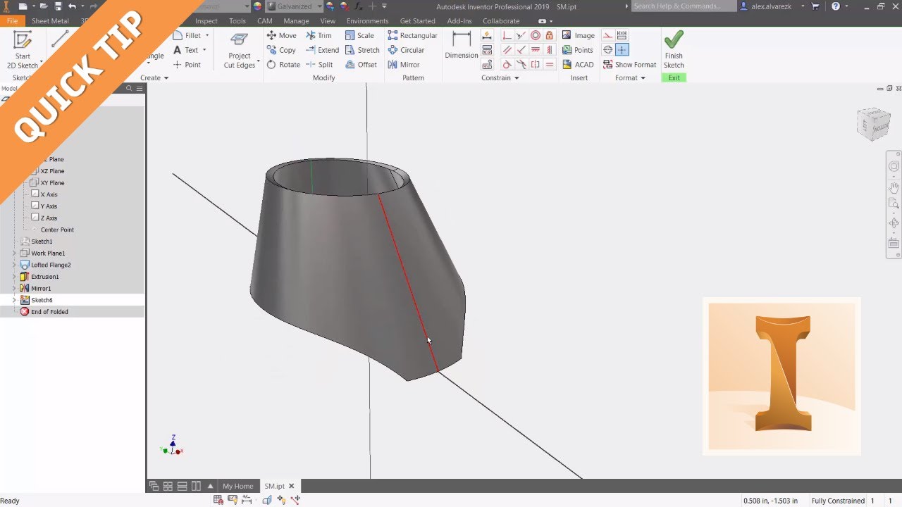 Quick Tip - Sheet Metal Rip Command