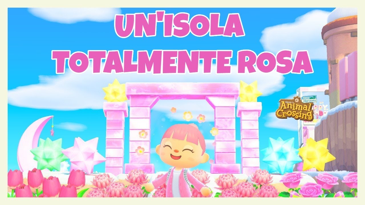 VISITO UN'ISOLA TOTALMENTE ROSA 🐷ANIMAL CROSSING NEW HORIZONS
