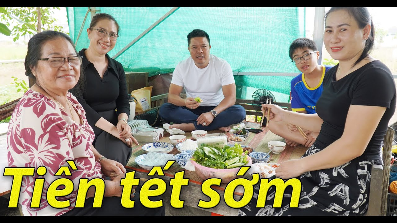 Mẹ nhận tiền tết sớm - bữa trưa vui cùng anh chị 3 Bảo -Thẩm [Nam Việt]