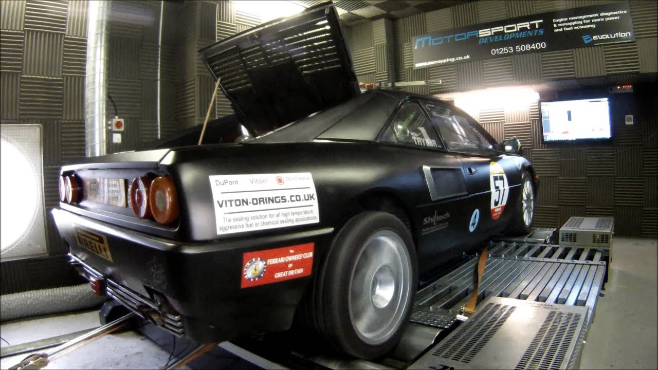 Ferrari Mondial T On the Dyno at Motorsport Developments In Blackpool Lancashire