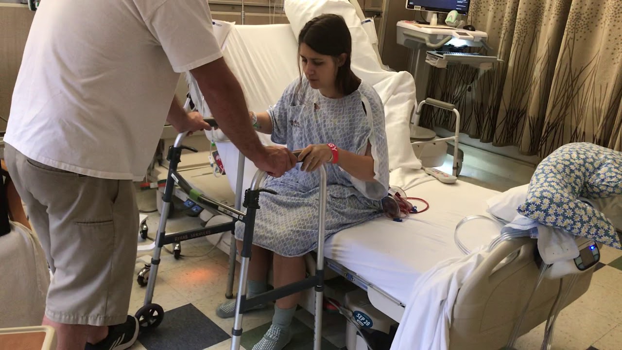 Walking post-op prophylactic mastectomy with immediate DIEP FLAP reconstruction.