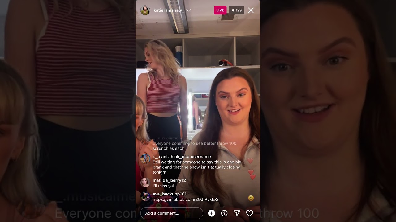 Heathers instagram live ( final day at the other palace live )