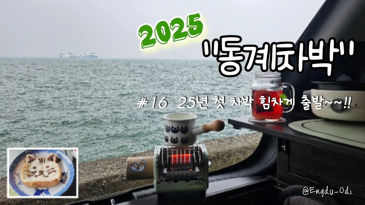 [#16]25년🐍뱀의해 첫 동계차박|안섬포구|수도권1시간| 안섬포구|무시동히터 X |이와타니| 40대솔로차박| 고양이러버