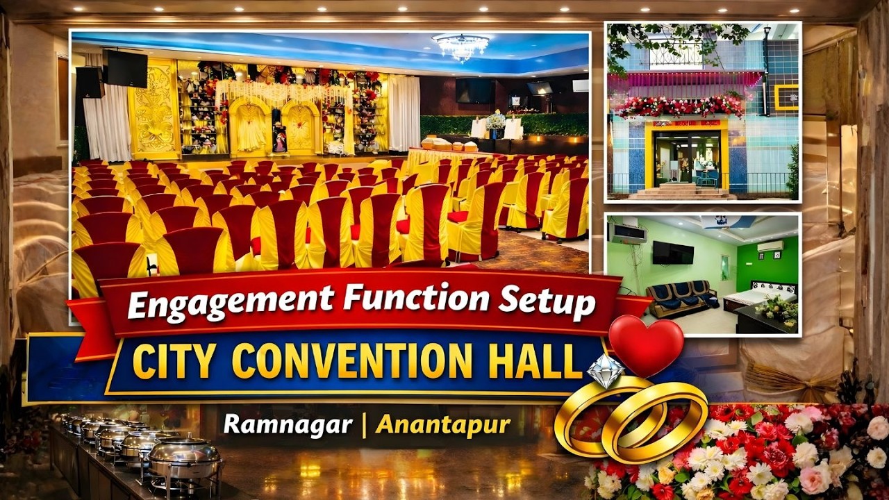 Engagement Function Setup at City Convention Hall | Complete Venue Tour | Anantapur