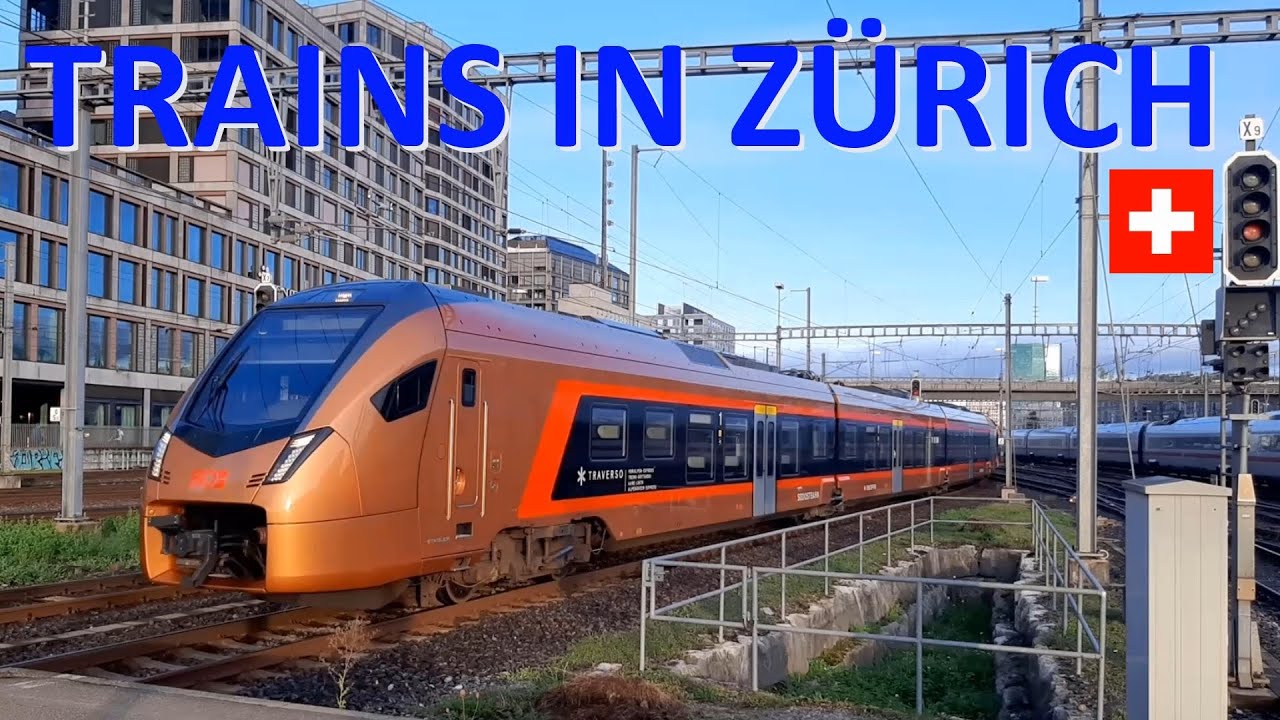 Pociągi w ZÜRICHU (Szwajcaria)./Trains in ZÜRICH (Switzerland).