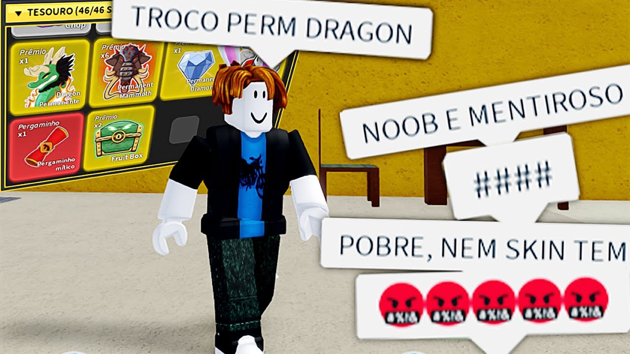 FINGI SER INICIANTE FAZENDO TROCA DE FRUTAS PERMANENTES NO BLOX FRUITS