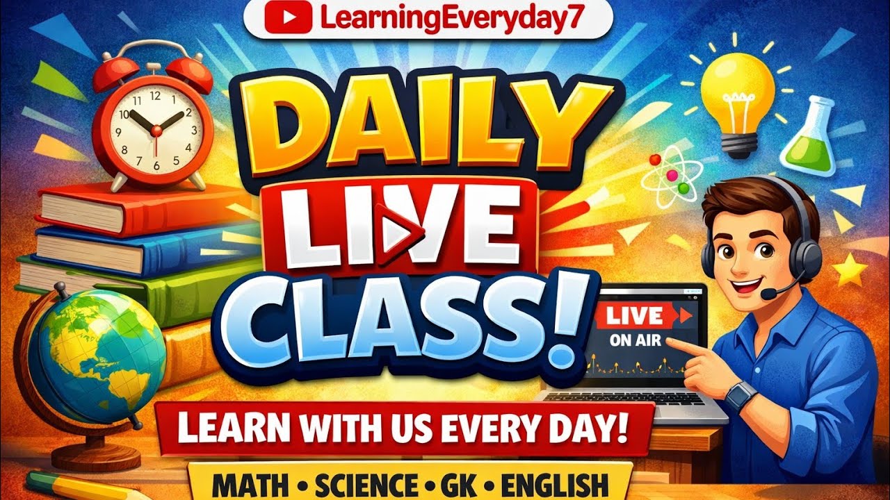 LIVE Now! Daily Classes for Class 6–10 | LearningEveryday7 #daily #class #educational