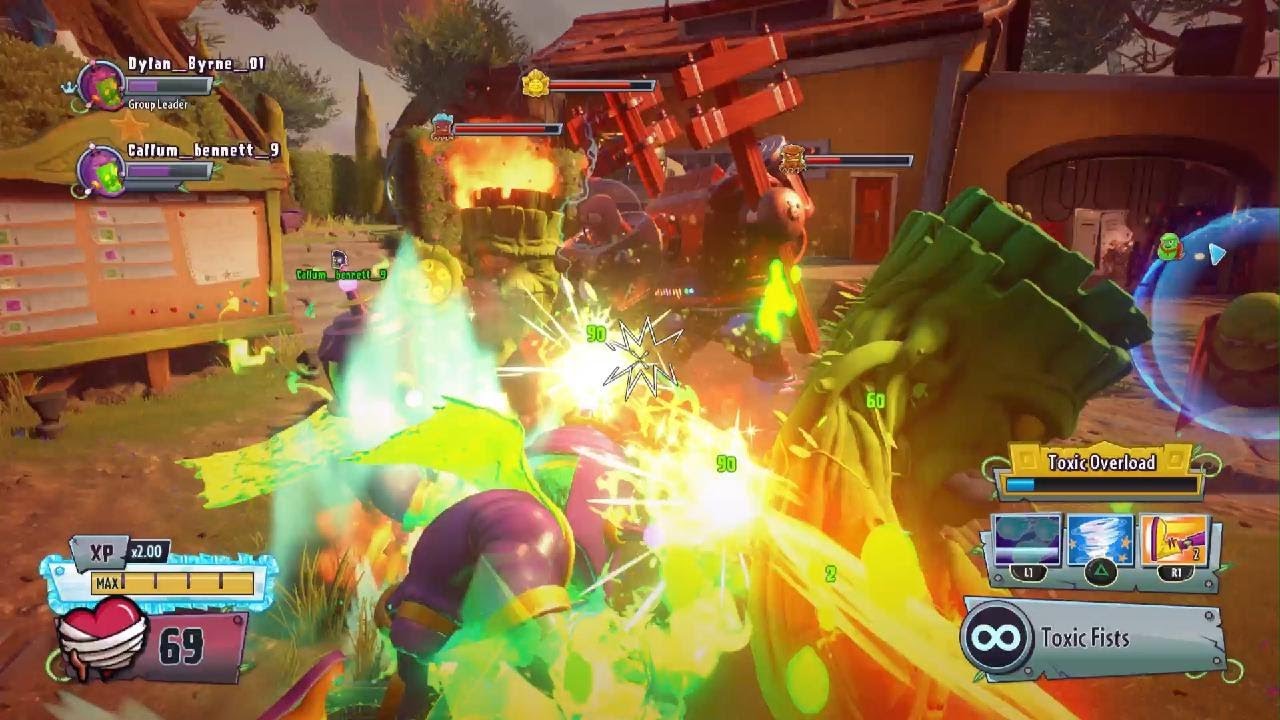 Plants vs Zombies GW2 1000 kills in the backyard battleground
