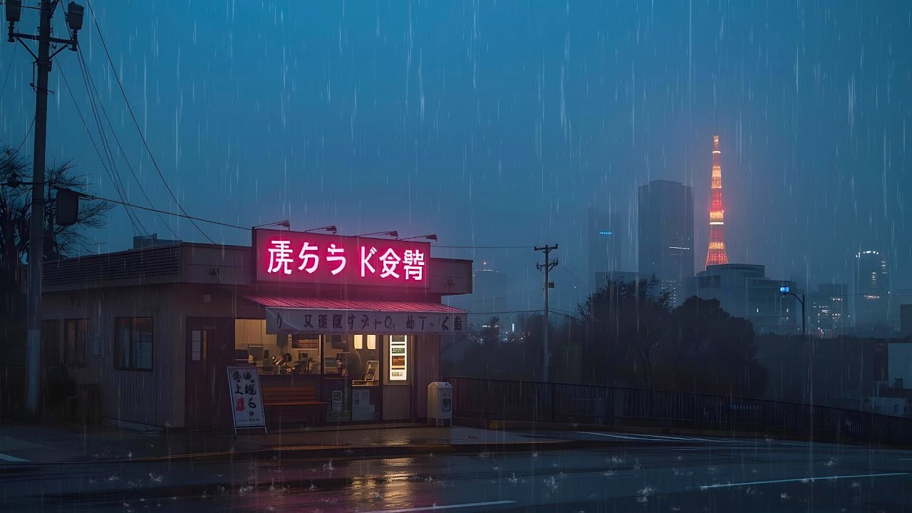 90s Nostalgia in a Rainy Tokyo Café ☔ Lofi for Study & Sleep