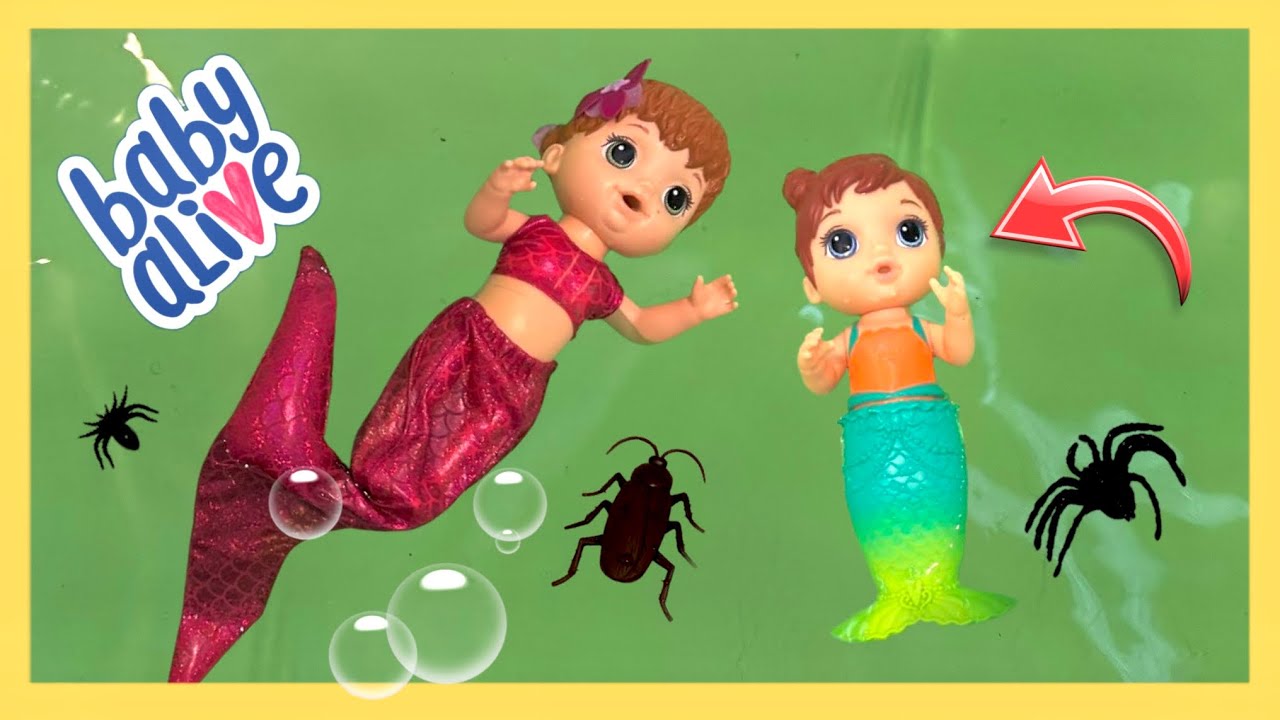 BABY ALIVE Mermaids Swimming in dirty bath 🤢