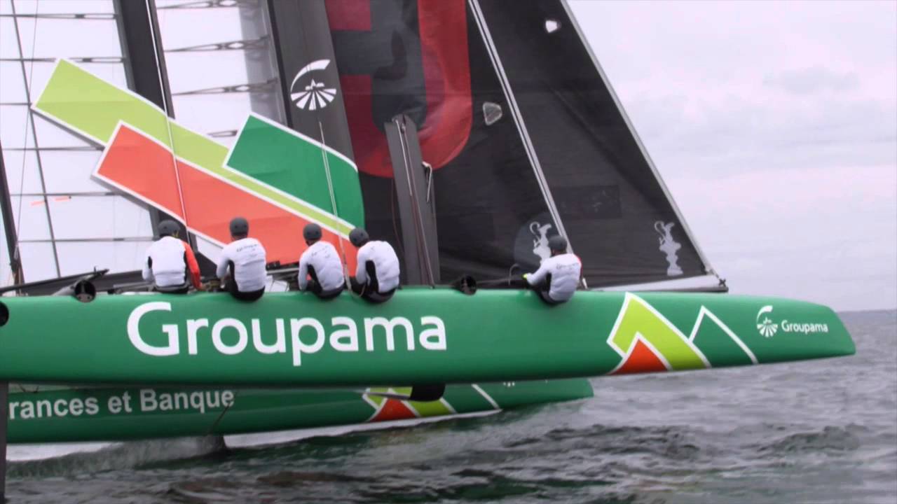 Groupama 45, premi&egrave;re navigation sur foils