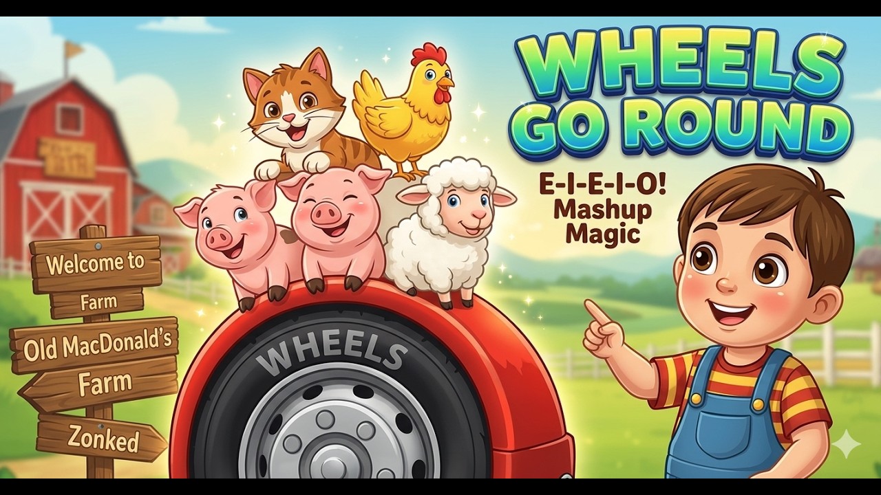 🚌 Old MacDonald Had a Farm + Wheels on the Bus | Farm Animals Ride! | Superkids Nursery RhymesI Sing