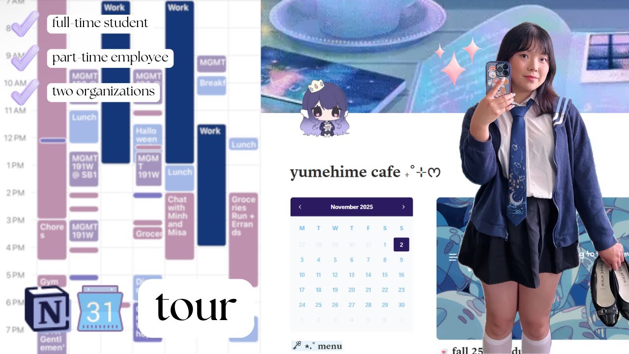 making my life aesthetic ―꣑ৎ ˖⊹˚ | notion and google calendar tour