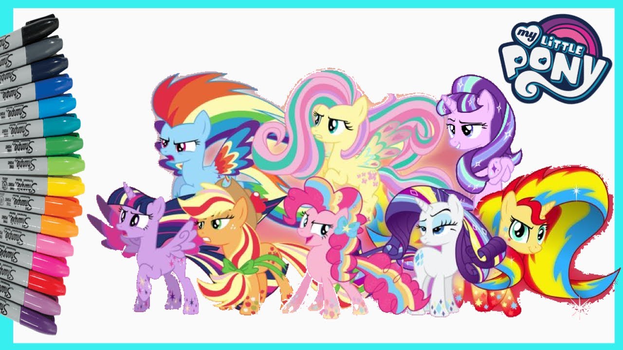 MEWARNAI KUDA PONI MY LITTLE PONY HARMONY COLORING PAGES 30 MINUTES COMPILATION