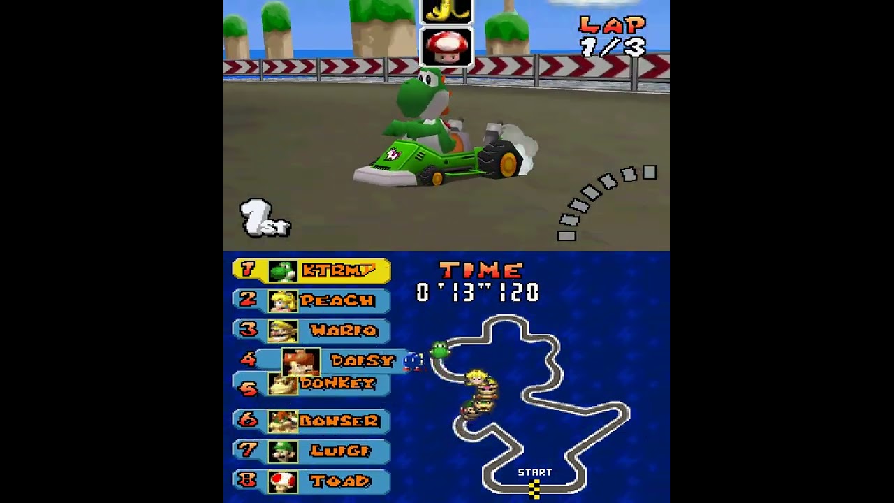 Mario Kart DS Pre-alpha Replica: GCN Yoshi Circuit Redone