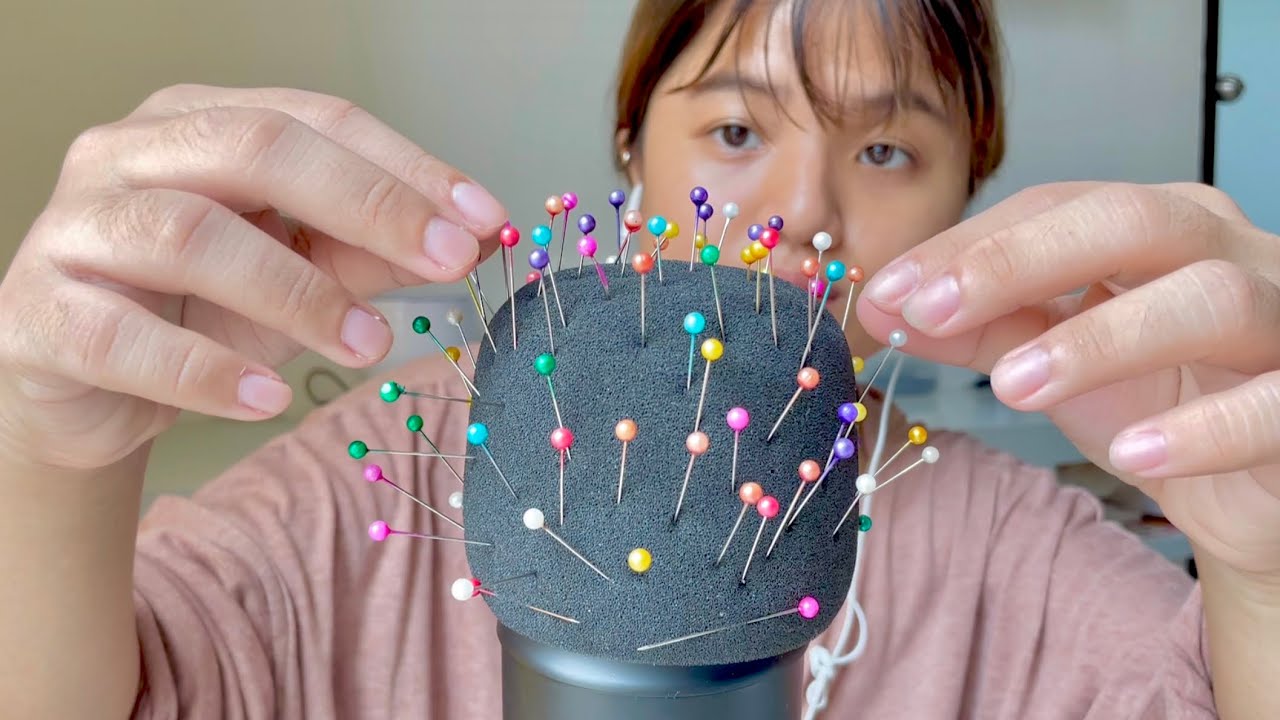 Asmr removing needles from the mic 📌 thai whisper