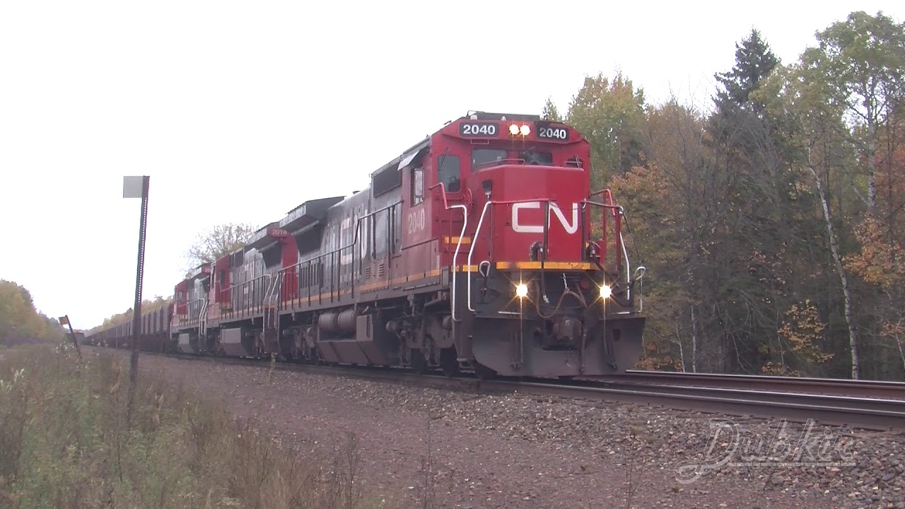CN taconite trains meet at Sparta
