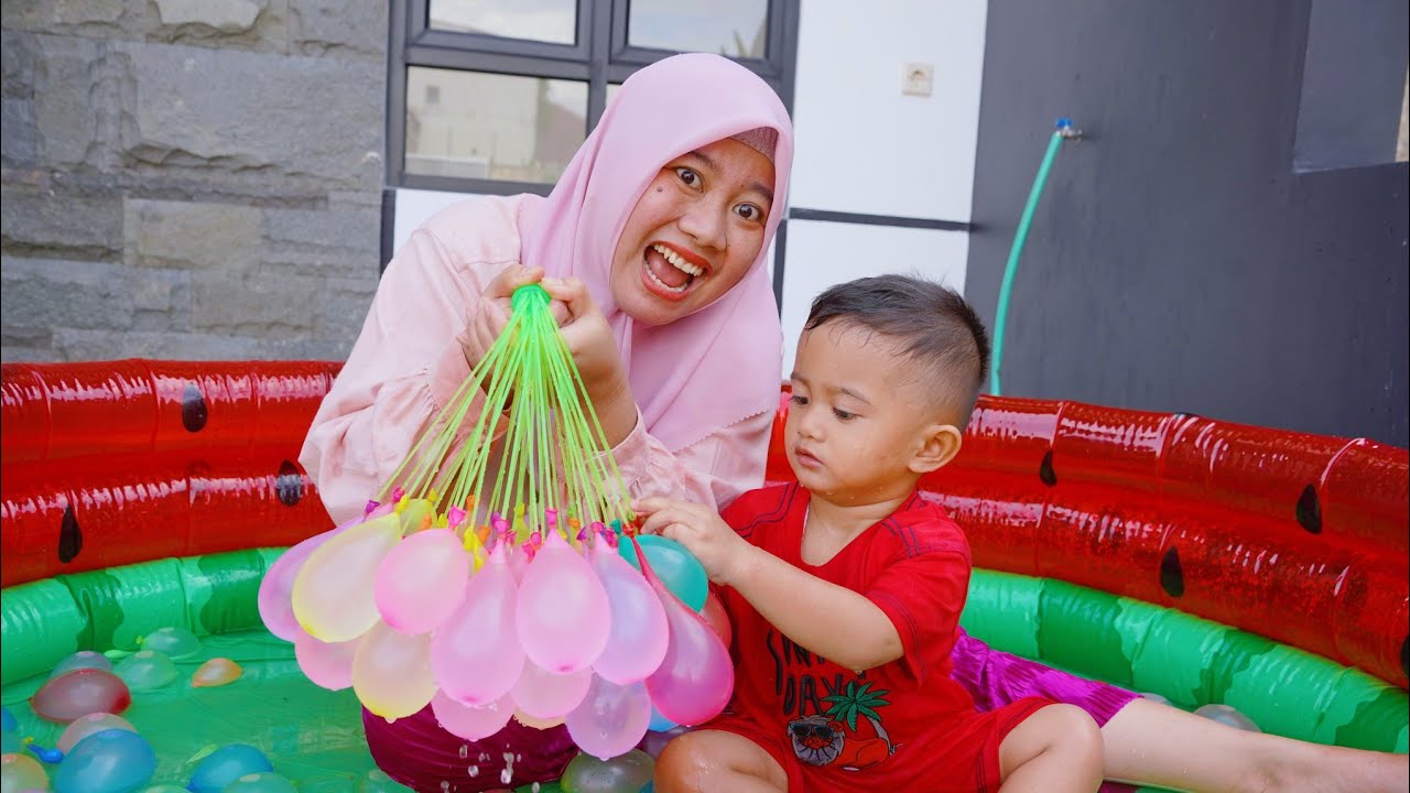 AZAM NANGIS 😭 PENGEN MAIN BALON AIR