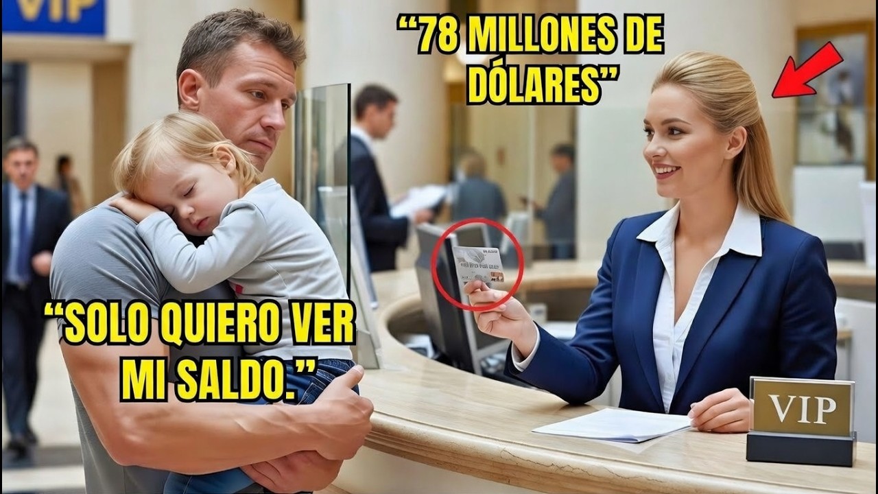 “Solo quiero ver mi saldo”, dijo el padre soltero — la millonaria se rió… hasta que vio la pantalla.