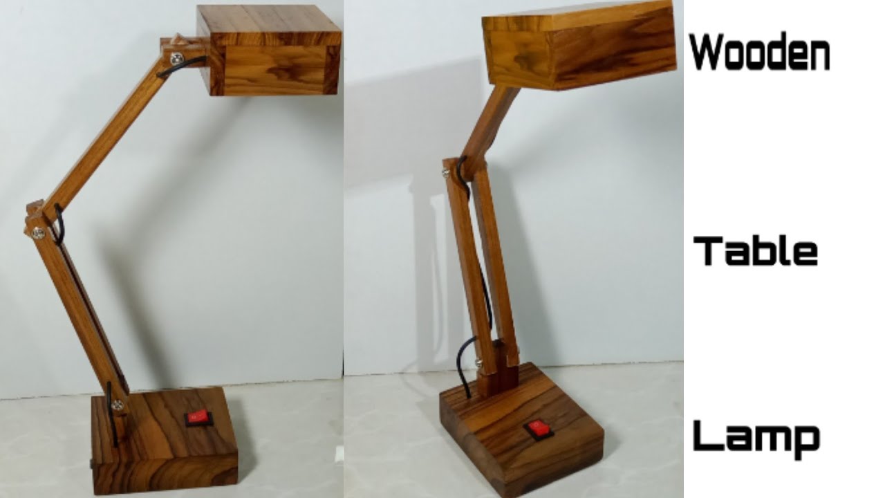 How to make table lamp at home | wooden table lamp | CreativeShivaji