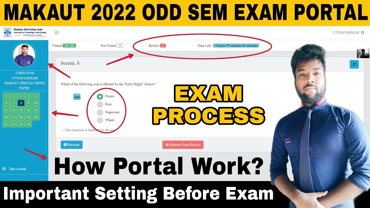MAKAUT ODD SEM Online Examination Process Step By Step | Important Setting Before Exam | Full Setup.