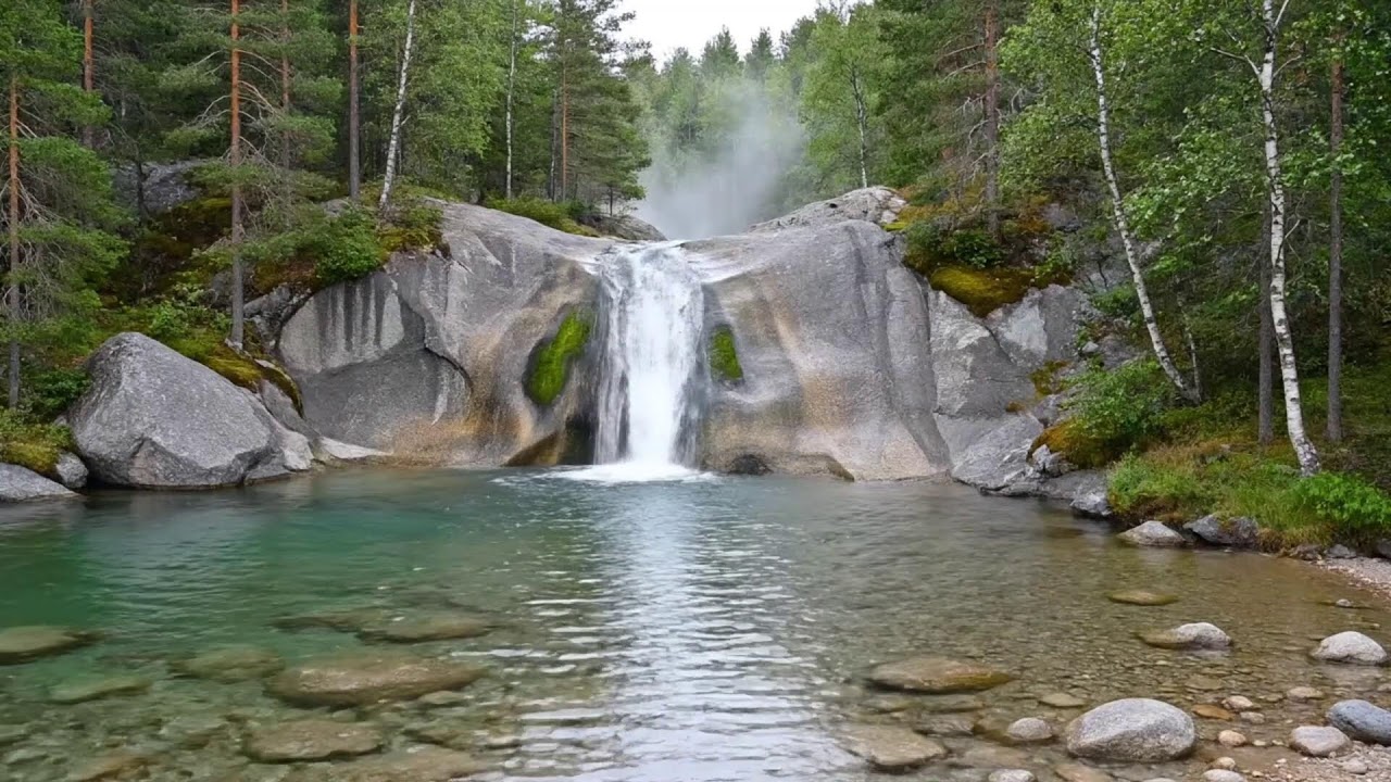 Where Peace Flows | Waterfall Sounds & Slow Piano