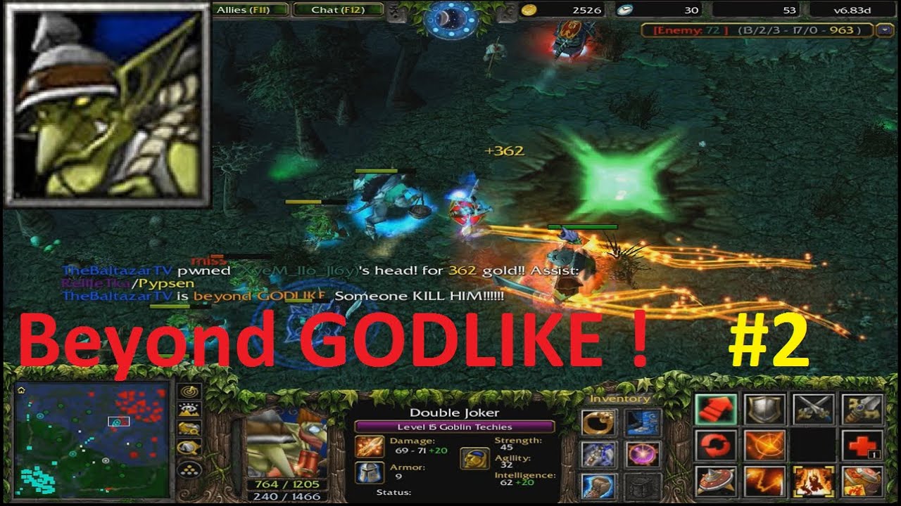 DotA 6.83d - Goblin Techies Beyond GODLIKE ! #2