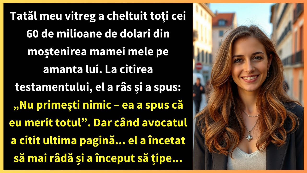 Tatăl meu vitreg a cheltuit toți cei 60 de milioane de dolari din moștenirea mamei mele pe amanta