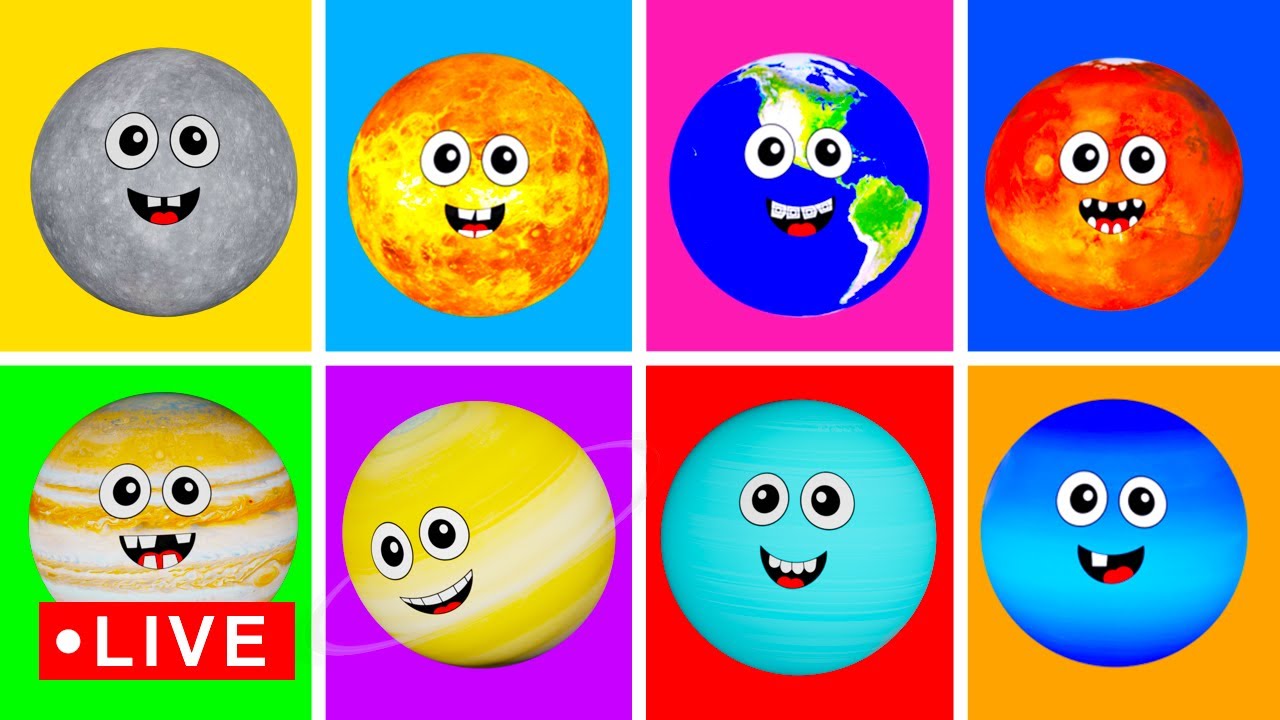 Planets for Babies 🪐🌎🔴 | Planets Mercury Venus Earth Mars Jupiter Saturn Uranus Neptune