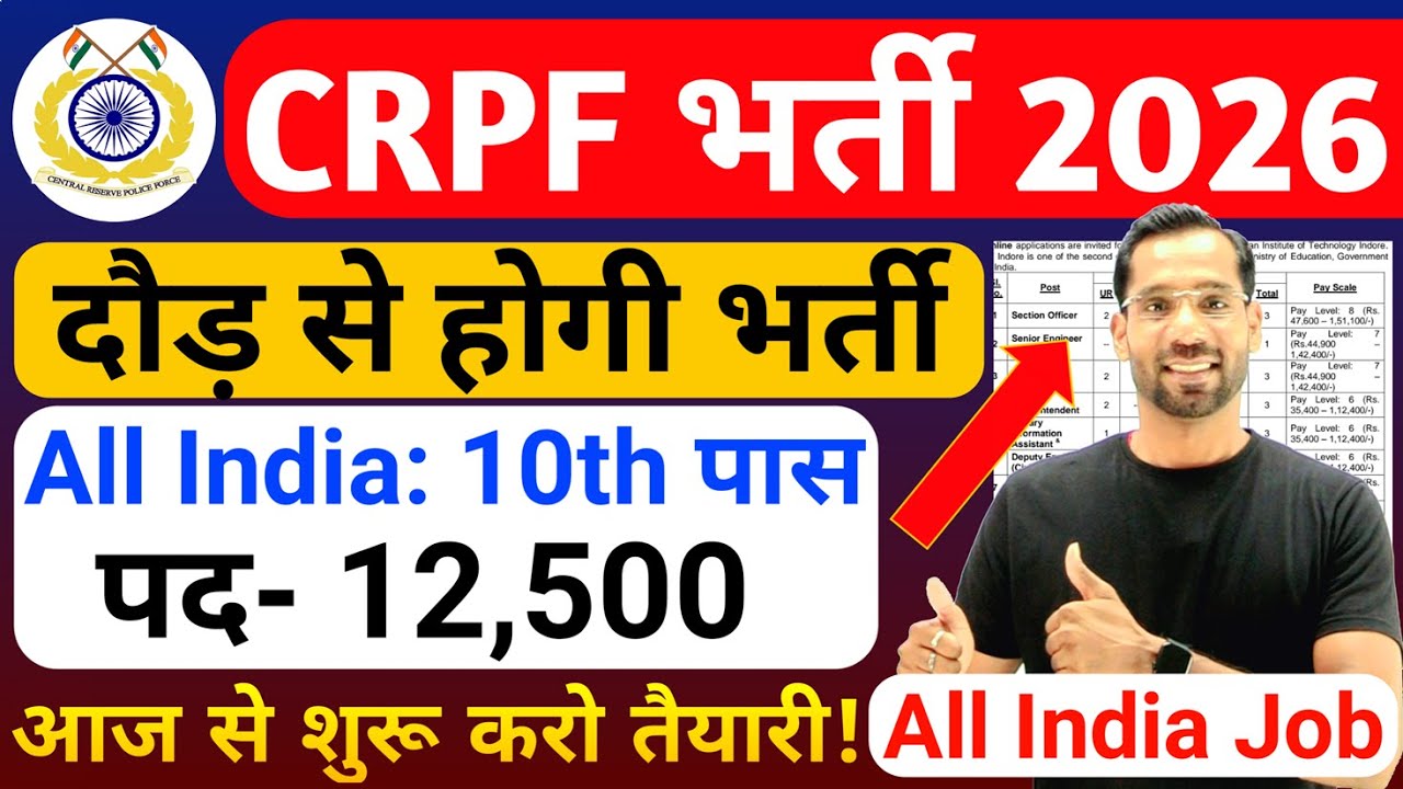 Набор в CRPF 2026 | Набор констеблей в CRPF 2026 | Новые вакансии в CRPF 2026 | Набор специалисто...