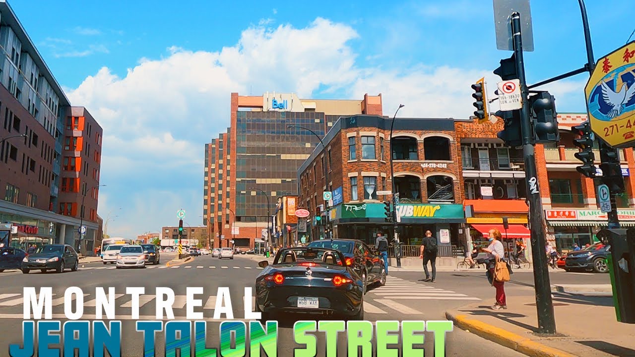 [ 4K Video ] Driving Jean Talon Street from Highway Decarie to BLVD Pie XI