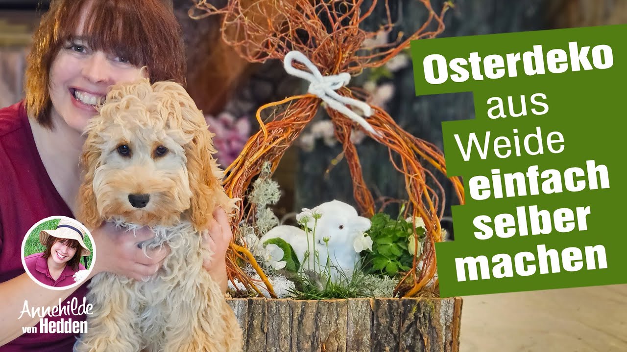 Osterdeko, Tischdeko einfach selber machen aus Weide.