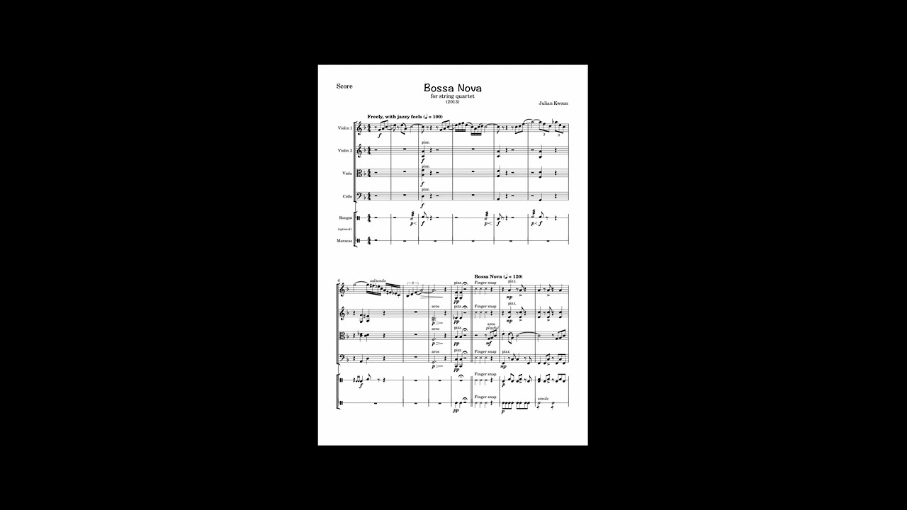 Bossa Nova for String Quartet