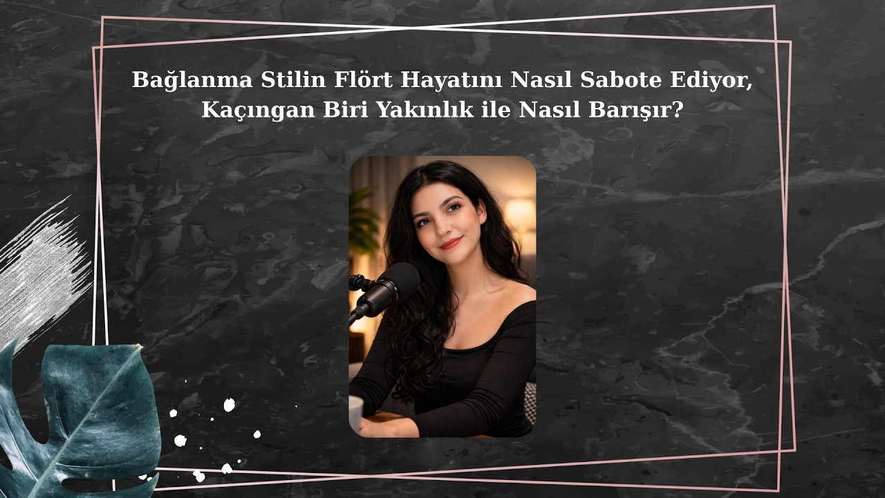 Bağlanma Stilin Flört Hayatını Nasıl Sabote Ediyor, Kaçıngan Biri Yakınlıkla Nasıl Barışır?  Podcast