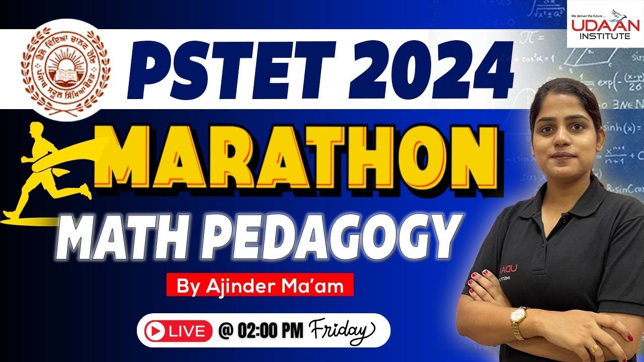 MATH PEDAGOGY | COMPLETE REVISION IN ONE CLASS | FRIDAY | 02:00 PM | BY AJINDER MA'AM | PSTET 2024