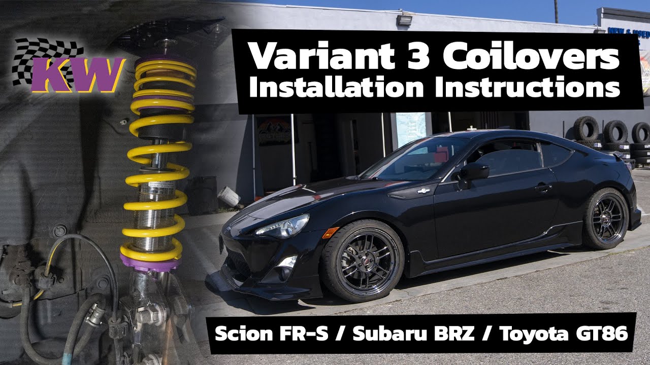 KW Suspensions V3 Coilovers Install on the Scion FRS / Subaru BRZ / Toyota FT86