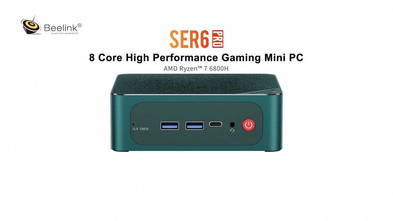 Beelink SER6 Pro Ryzen 7 6800H Mini PC, Radeon 680M&Dual Channel DDR5 Multi-purpose Gaming Computer!