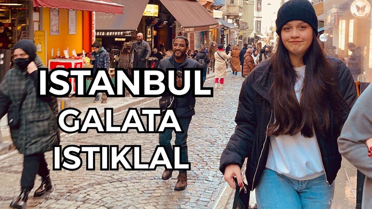 walk with me on a cold winter day in taksim , galata ⛅️26 January 2022 🇹🇷