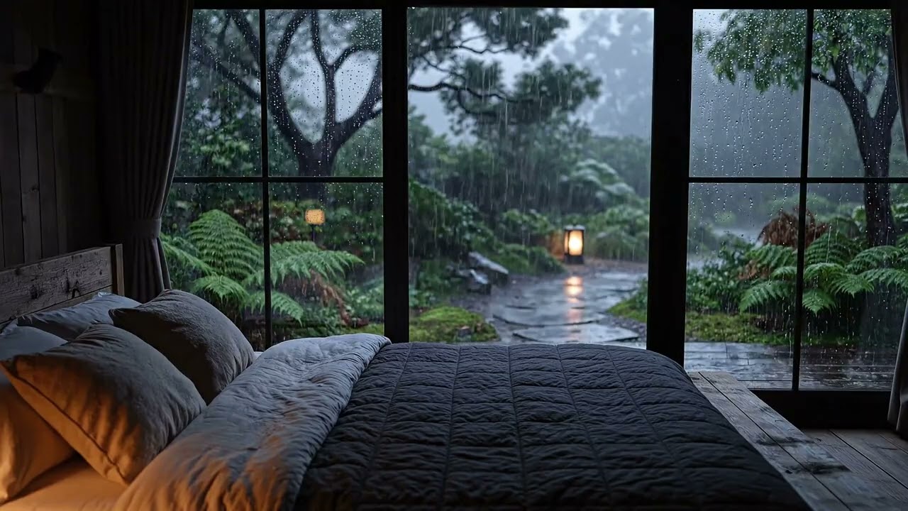 Calming Night Rain Sounds 🌧️ Peaceful Ambience for Deep Sleep and Relaxation
