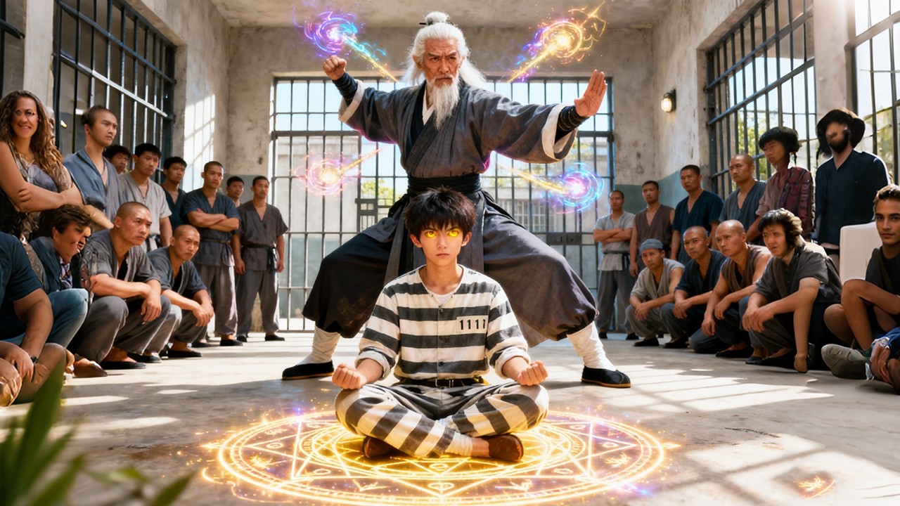 被欺負的小夥在獄中得到神秘老頭相助，晉升武皇，出獄一拳擊碎四大家族，逆轉人生！#短劇 #逆襲 #萌娃 #親情