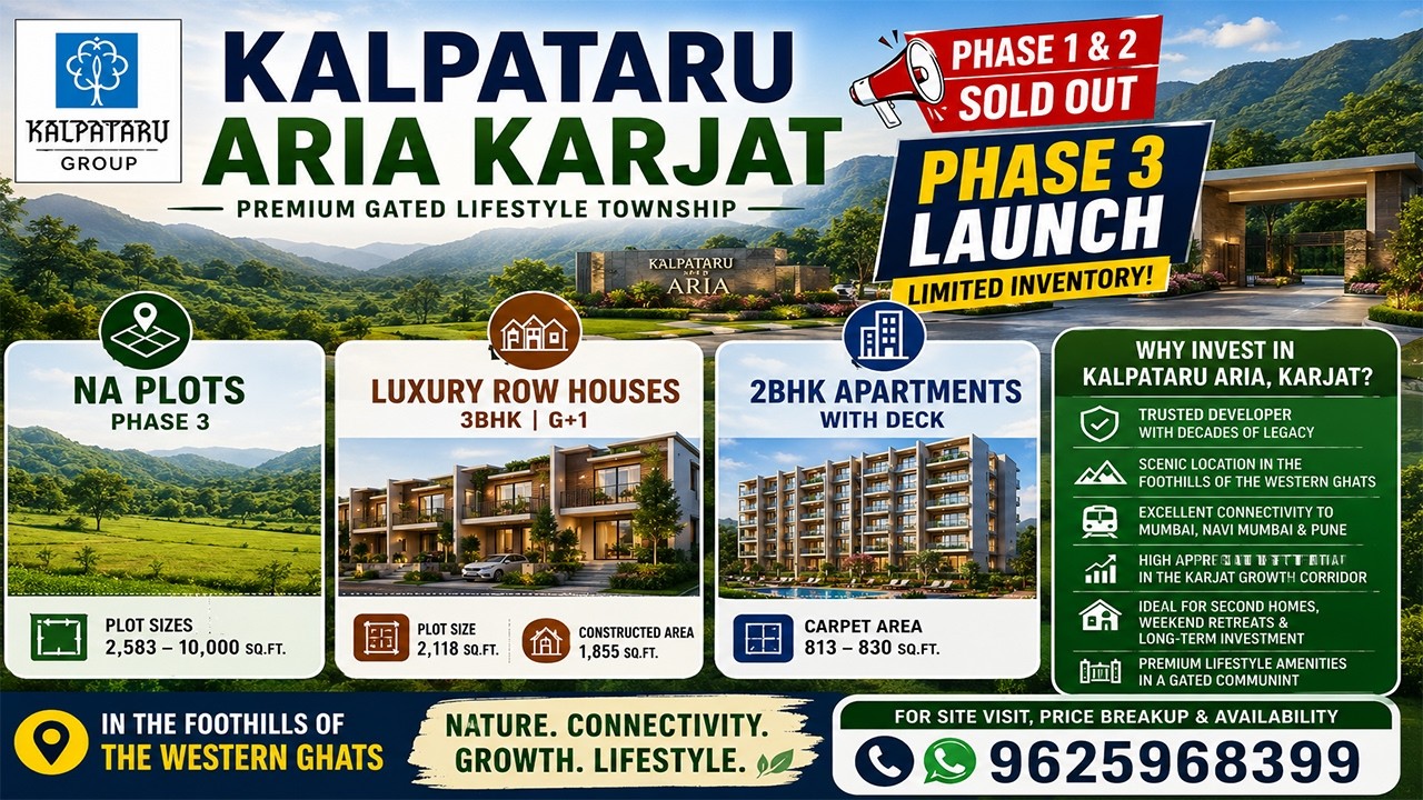 🏡 Kalpataru Aria Karjat | Plots, Row Houses & 2BHK Apartments | Phase 3 Launch